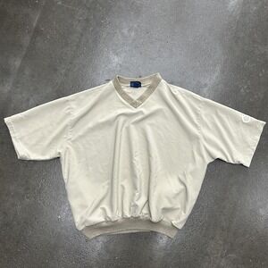 Sunderland Of Scotland Pullover Mens XL Beige Golf V Neck Windshirt Made USA